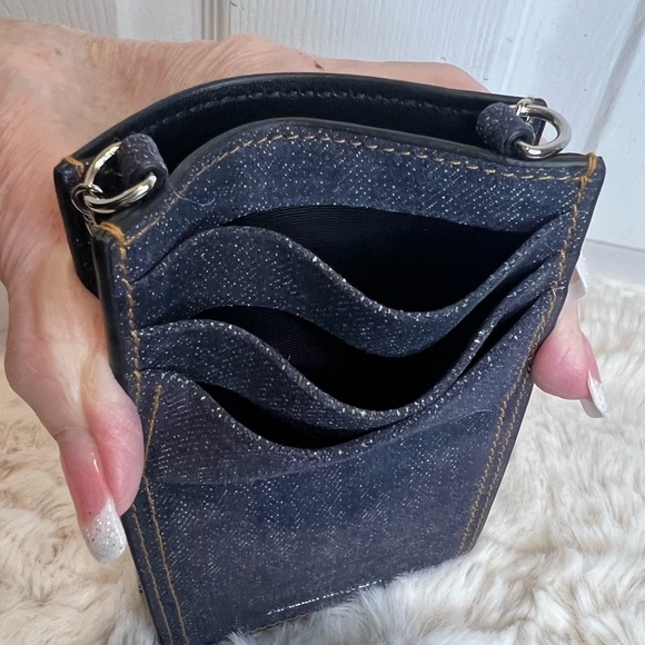 ALEXANDER MCQUEEN DENIM PHONE CASE ON CHAIN - Picture 5 of 12